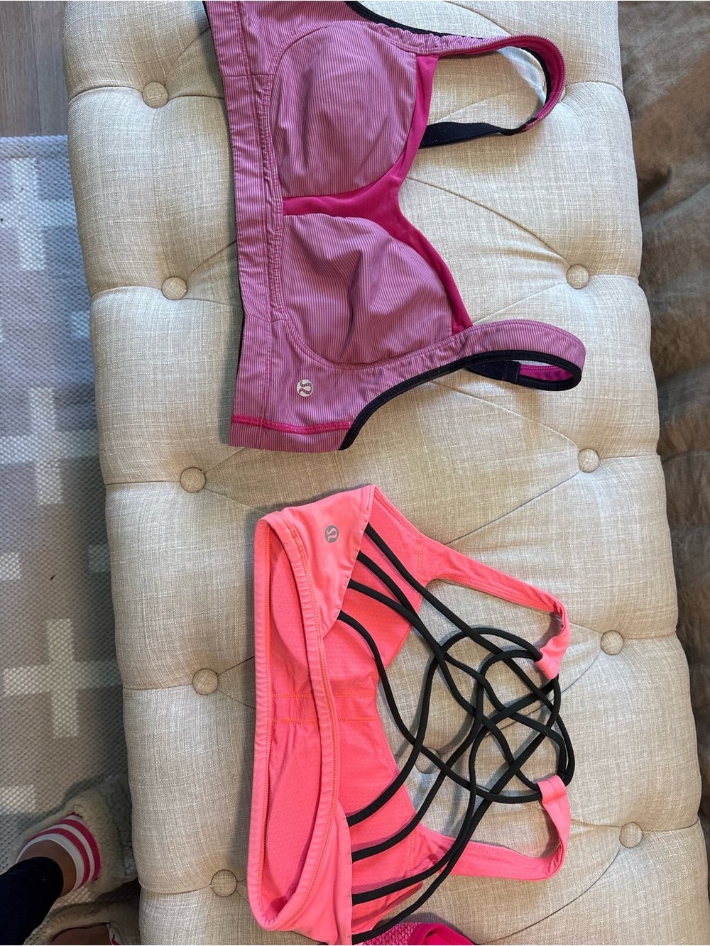 2 Lululemon and 2 New Balance Sports Bras